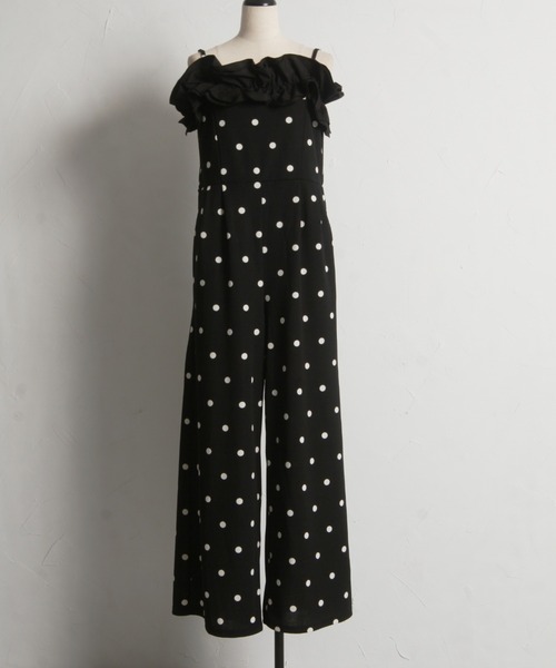 tocco closet(トッコ クローゼット)の「【ZOZO限定】アソートカットジョーゼットフリルオールインワン(つなぎ/オールインワン・レディース・ドット/チェック・M)」の18枚目の写真