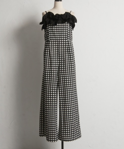 tocco closet(トッコ クローゼット)の「【ZOZO限定】アソートカットジョーゼットフリルオールインワン(つなぎ/オールインワン・レディース・ドット/チェック・M)」の19枚目の写真