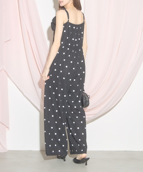 tocco closet(トッコ クローゼット)の「【ZOZO限定】アソートカットジョーゼットフリルオールインワン(つなぎ/オールインワン・レディース・ドット/チェック・M)」の5枚目の写真