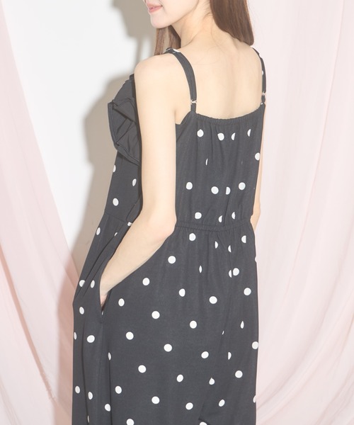 tocco closet(トッコ クローゼット)の「【ZOZO限定】アソートカットジョーゼットフリルオールインワン(つなぎ/オールインワン・レディース・ドット/チェック・M)」の8枚目の写真