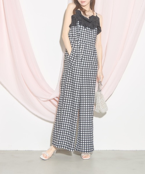 tocco closet(トッコ クローゼット)の「【ZOZO限定】アソートカットジョーゼットフリルオールインワン(つなぎ/オールインワン・レディース・ドット/チェック・M)」の11枚目の写真