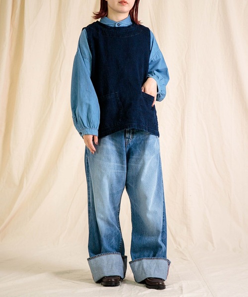 Brocante（ブロカント）の「[Brocante / ブロカント] 12ozデニム グロースパンツ（デニムパンツ・レディース・インディゴブルー・2/1）」の7枚目の写真