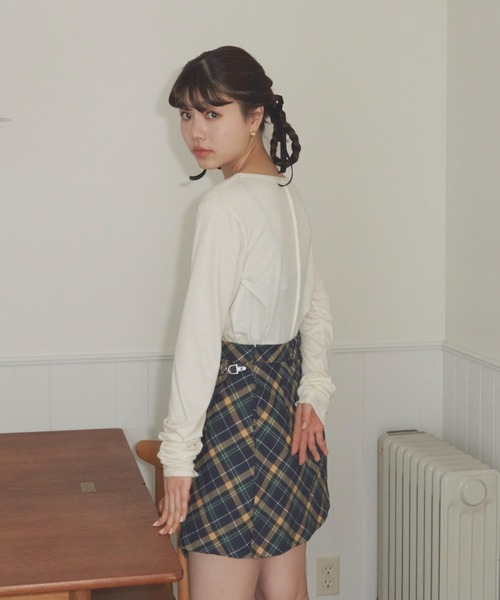 GIUNON ジウノン 黒 スカート フリーサイズ GIUNON（ジウノン）の「long denim skirt / ロングデニム
