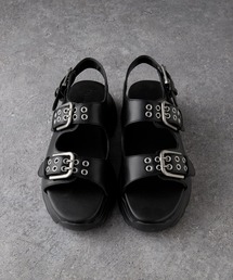 VELNUS（ベルナス）の「【VELNUS】 Double Eyelet Design High Sole Sandals/ダブルハトメデザイン ハイソールサンダル（サンダル）」