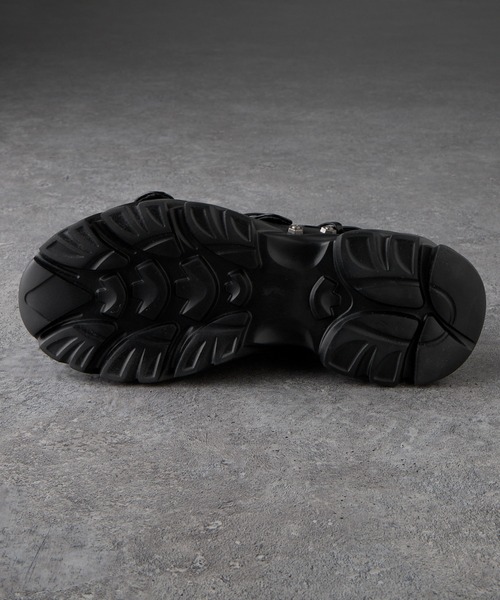 VELNUS(ベルナス)の「【VELNUS】 Double Eyelet Design High Sole Sandals/ダブルハトメデザイン ハイソールサンダル(サンダル・メンズ・ブラック・44/42/40)」の12枚目の写真