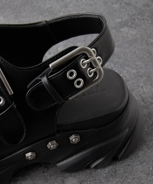 VELNUS(ベルナス)の「【VELNUS】 Double Eyelet Design High Sole Sandals/ダブルハトメデザイン ハイソールサンダル(サンダル・メンズ・ブラック・44/42/40)」の16枚目の写真