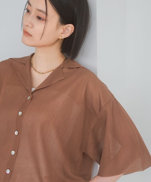 シアーカイキンニットカーディガン