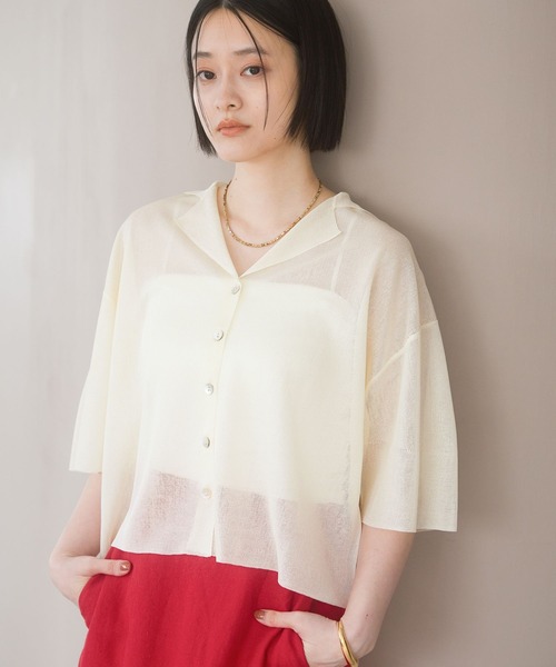 シアーカイキンニットカーディガン