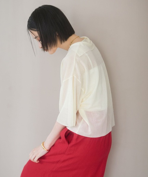 セール】シアーカイキンニットカーディガン（ニット/セーター）｜A