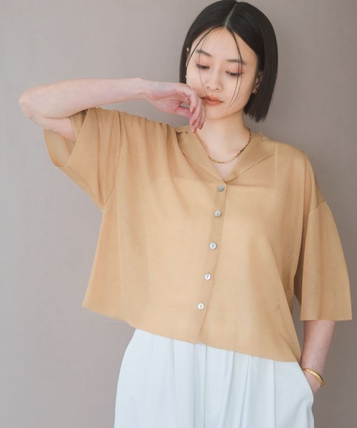 A part by（アパートバイ）の「シアーカイキンニットカーディガン（ニット/セーター・レディース・ベージュ系その他/オレンジ系その他3/アイボリー/グレー系その他2・FREE）」の11枚目の写真