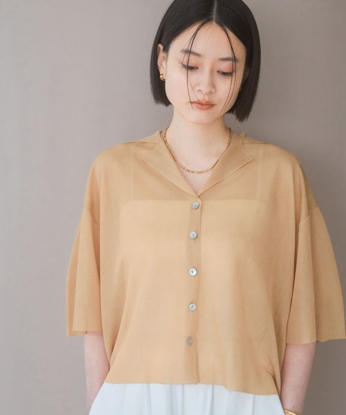 A part by（アパートバイ）の「シアーカイキンニットカーディガン（ニット/セーター・レディース・ベージュ系その他/オレンジ系その他3/アイボリー/グレー系その他2・FREE）」の13枚目の写真