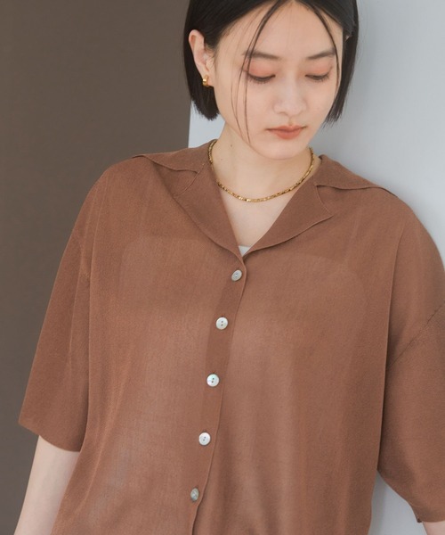 シアーカイキンニットカーディガン オレンジ シアーカイキンニットカーディガン（A part by ）｜ルミネの