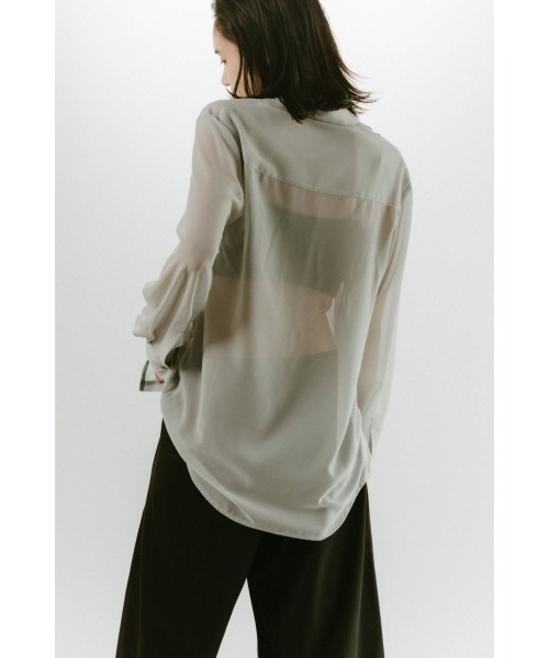 flower print sheer shirt (unisex)（シャツ/ブラウス）｜Knuth