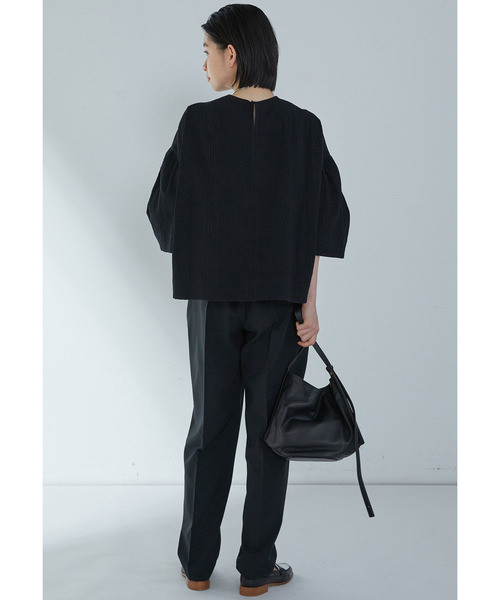 1er Arrondissement（プルミエアロンディスモン）の「コットンサッカーランタンブラウス（シャツ/ブラウス・レディース・ブラック系その他3/オフホワイト・38/36）」の7枚目の写真