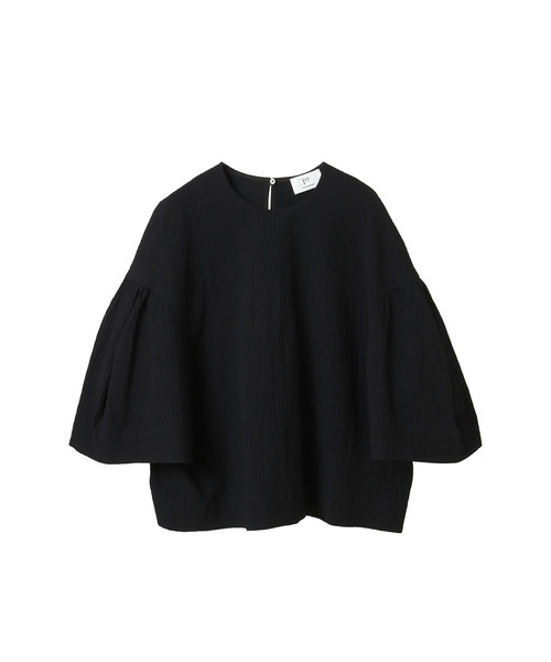 1er Arrondissement（プルミエアロンディスモン）の「コットンサッカーランタンブラウス（シャツ/ブラウス・レディース・ブラック系その他3/オフホワイト・38/36）」の8枚目の写真