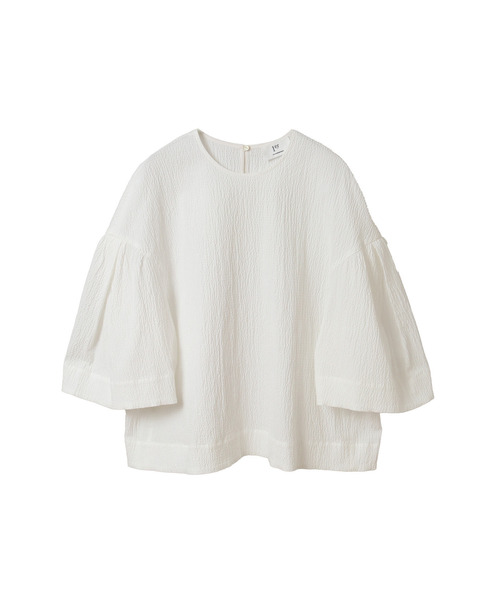 1er Arrondissement（プルミエアロンディスモン）の「コットンサッカーランタンブラウス（シャツ/ブラウス・レディース・ブラック系その他3/オフホワイト・38/36）」の16枚目の写真