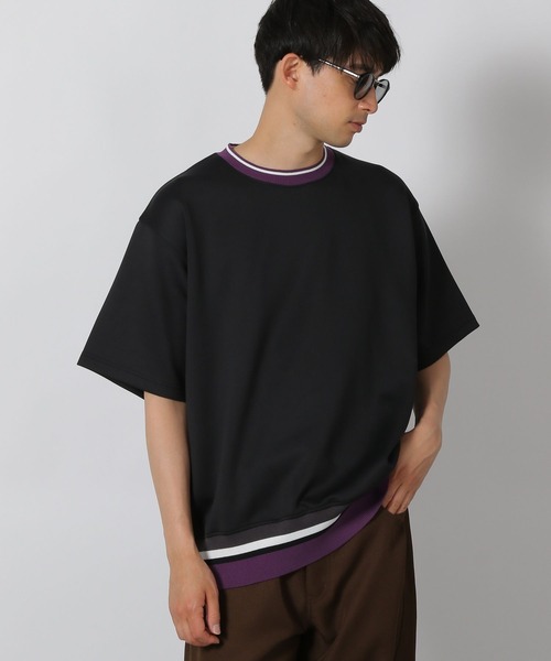 LAKOLE(ラコレ)の「裾ラインリブT/491579(Tシャツ/カットソー・メンズ・ブラック/ブルー/ホワイト・MEDIUM/LARGE/X-LARGE)」の2枚目の写真