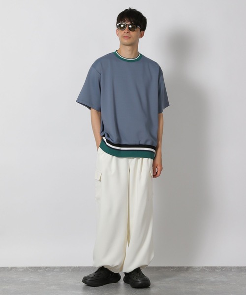 LAKOLE(ラコレ)の「裾ラインリブT/491579(Tシャツ/カットソー・メンズ・ブラック/ブルー/ホワイト・MEDIUM/LARGE/X-LARGE)」の17枚目の写真