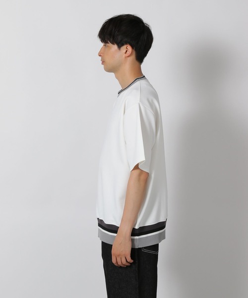 LAKOLE(ラコレ)の「裾ラインリブT/491579(Tシャツ/カットソー・メンズ・ブラック/ブルー/ホワイト・MEDIUM/LARGE/X-LARGE)」の14枚目の写真