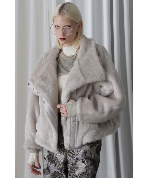 セール】(mici)Big Collar Short Coat（その他アウター）｜ROSE