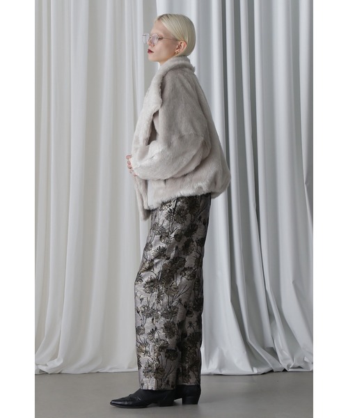 ROSE BUD(ローズバッド)の「(mici)Big Collar Short Coat(その他アウター・レディース・ブラウン/グレー・S/M)」の4枚目の写真