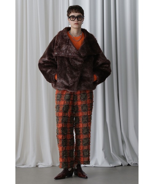 ROSE BUD(ローズバッド)の「(mici)Big Collar Short Coat(その他アウター・レディース・ブラウン/グレー・S/M)」の10枚目の写真