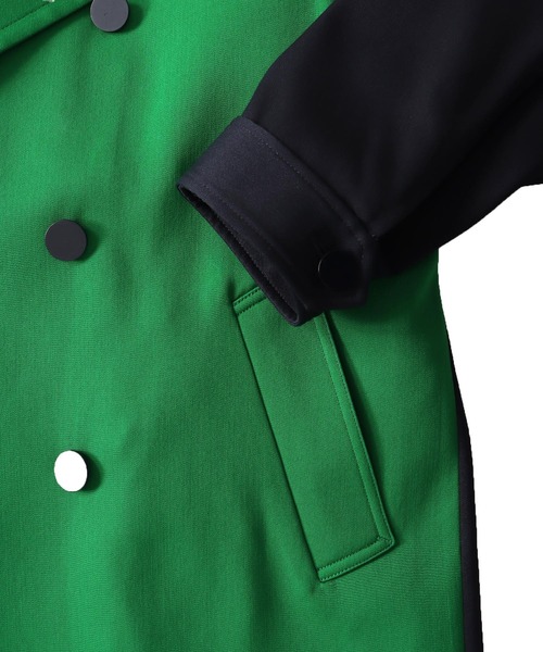 STUMBLY(スタンブリー)の「STUMBLY / Color Blocking Officer Trench Coat(カラーブロッキングオフィサートレンチコート 535-3252908)(トレンチコート・レディース・ネイビー/グリーン・36)」の12枚目の写真