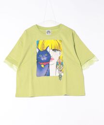 151625：スカラーちゃんボーダー切替ロングスリーブTシャツの