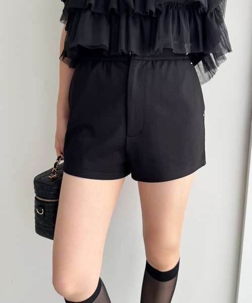 one after another NICE CLAUP（ワンアフターアナザーナイスクラップ）の「カットショートパンツ（その他パンツ・レディース・ベージュ/ブラック/杢グレー・FREE）」の2枚目の写真
