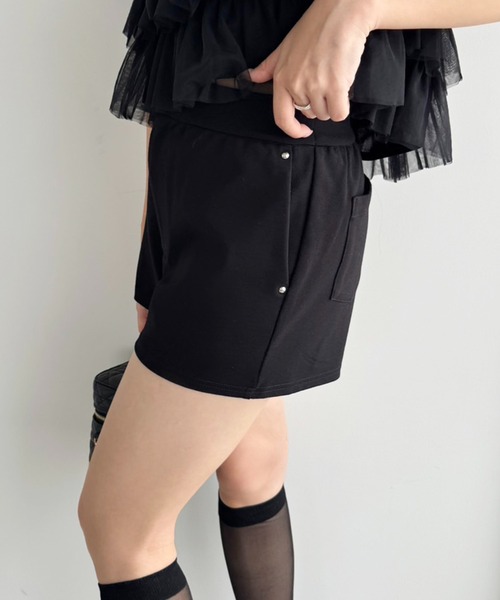 one after another NICE CLAUP（ワンアフターアナザーナイスクラップ）の「カットショートパンツ（その他パンツ・レディース・ベージュ/ブラック/杢グレー・FREE）」の17枚目の写真