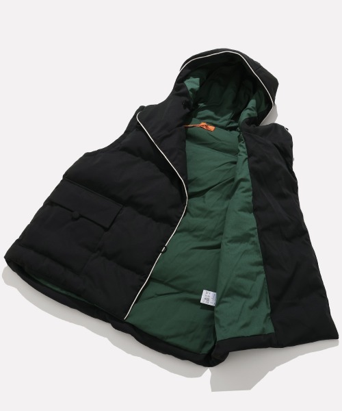 KRIFF MAYER Lady's Collection(クリフメイヤーレディースコレクション)の「【配色・暖かい】中綿フードベスト(ベスト・レディース・イエロー/グリーン/ブラック/アイボリー・LARGE/MEDIUM)」の6枚目の写真