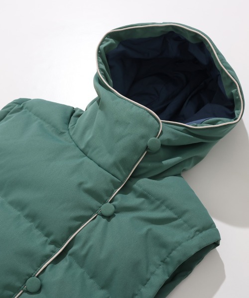 KRIFF MAYER Lady's Collection(クリフメイヤーレディースコレクション)の「【配色・暖かい】中綿フードベスト(ベスト・レディース・イエロー/グリーン/ブラック/アイボリー・LARGE/MEDIUM)」の7枚目の写真