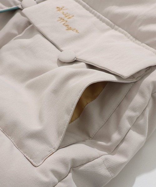 KRIFF MAYER Lady's Collection(クリフメイヤーレディースコレクション)の「【配色・暖かい】中綿フードベスト(ベスト・レディース・イエロー/グリーン/ブラック/アイボリー・LARGE/MEDIUM)」の10枚目の写真