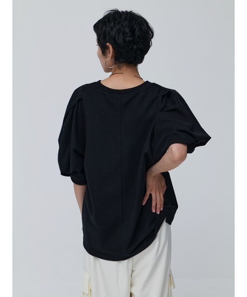 Brown&Street(ブラウンアンドストリート)の「【Daily Luxe】パフスリーブトップス(Tシャツ/カットソー・レディース・ブラック/ネイビー・FREE)」の22枚目の写真