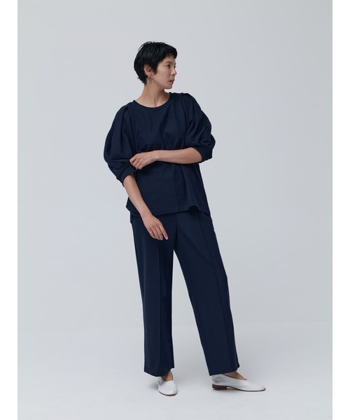 Brown&Street(ブラウンアンドストリート)の「【Daily Luxe】パフスリーブトップス(Tシャツ/カットソー・レディース・ブラック/ネイビー・FREE)」の12枚目の写真