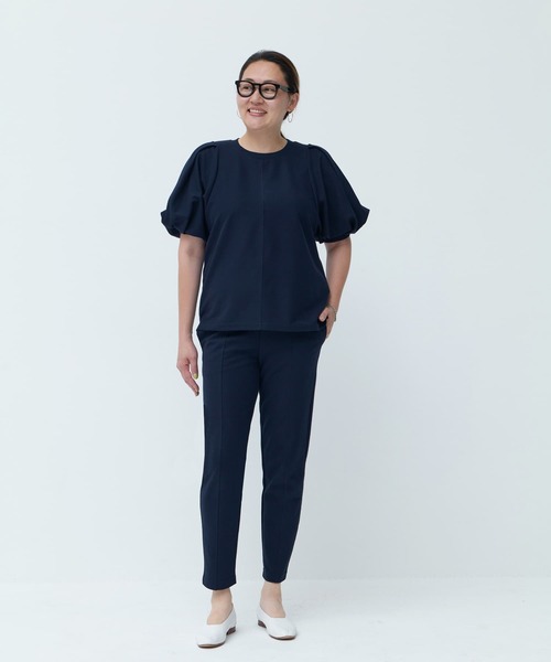 Brown&Street(ブラウンアンドストリート)の「【Daily Luxe】パフスリーブトップス(Tシャツ/カットソー・レディース・ブラック/ネイビー・FREE)」の14枚目の写真