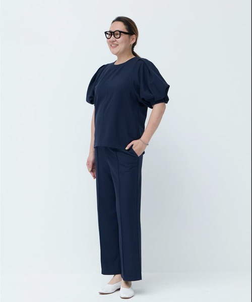 Brown&Street(ブラウンアンドストリート)の「【Daily Luxe】パフスリーブトップス(Tシャツ/カットソー・レディース・ブラック/ネイビー・FREE)」の15枚目の写真