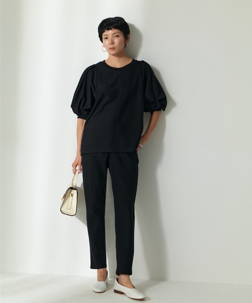 Brown&Street(ブラウンアンドストリート)の「【Daily Luxe】パフスリーブトップス(Tシャツ/カットソー・レディース・ブラック/ネイビー・FREE)」の19枚目の写真