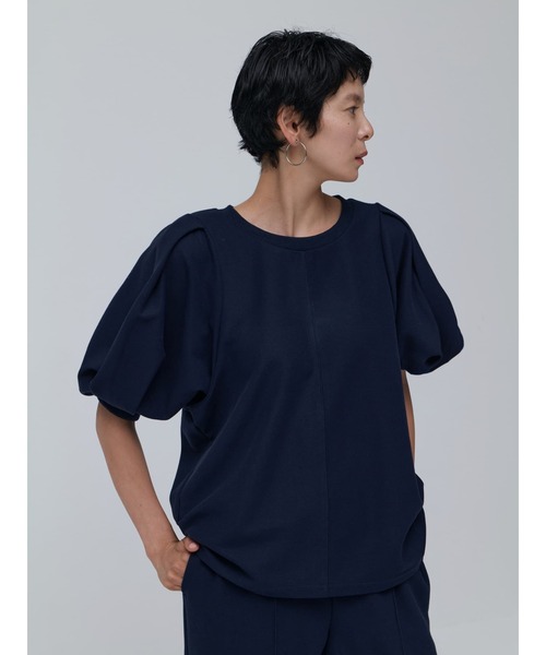 Brown&Street(ブラウンアンドストリート)の「【Daily Luxe】パフスリーブトップス(Tシャツ/カットソー・レディース・ブラック/ネイビー・FREE)」の7枚目の写真