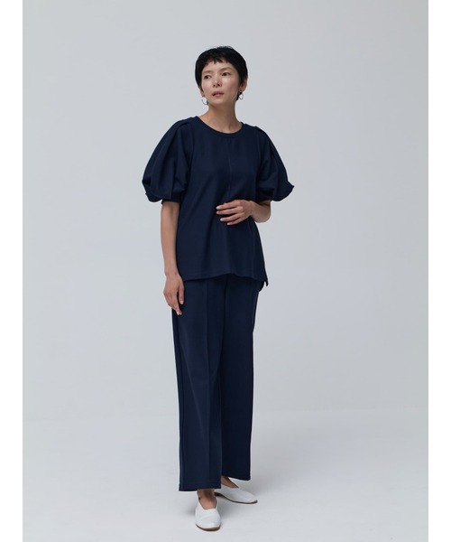 Brown&Street(ブラウンアンドストリート)の「【Daily Luxe】パフスリーブトップス(Tシャツ/カットソー・レディース・ブラック/ネイビー・FREE)」の9枚目の写真