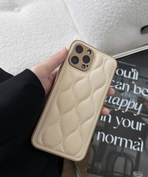 shopnikoniko(ショップニコニコ)のiPhoneケース スマホケース iPhone17 ケース ハンドストラップ キルティング スマホケース iPhone 13 14 15 16(スマホケース/カバー)