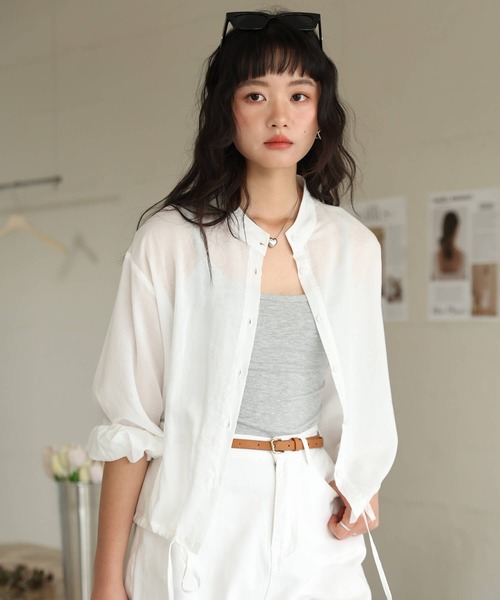 セール】シアーシャツ シアートップス レディース 夏 春