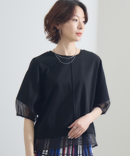 Paradise Picnic(パラダイスピクニック)の「シアーランタンスリーブプルオーバー(Tシャツ/カットソー・レディース・ホワイト/ブラック/チャコールグレー・FREE)」の3枚目の写真