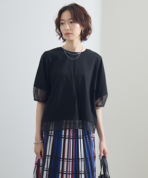 Paradise Picnic(パラダイスピクニック)の「シアーランタンスリーブプルオーバー(Tシャツ/カットソー・レディース・ホワイト/ブラック/チャコールグレー・FREE)」の18枚目の写真