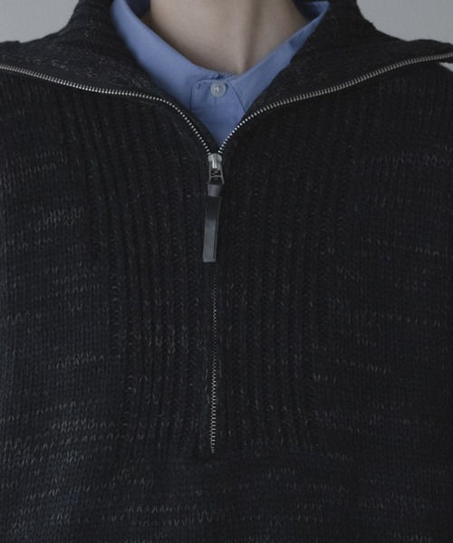 remer（リメール）の「loose half zip melange knit / ルーズハーフ 