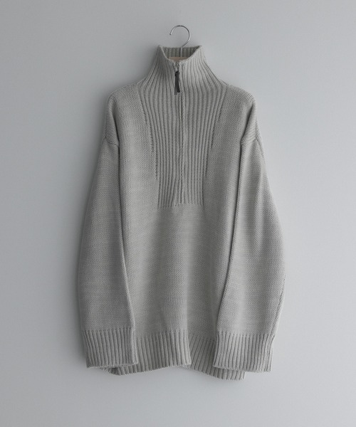 remer（リメール）の「loose half zip melange knit / ルーズハーフ 