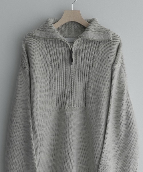 remer（リメール）の「loose half zip melange knit / ルーズハーフ 