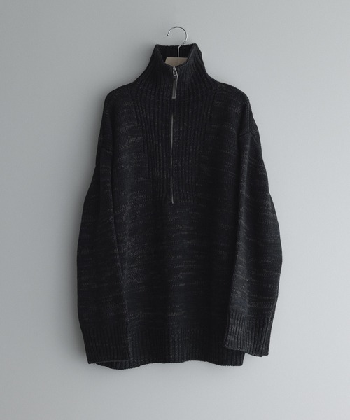 remer（リメール）の「loose half zip melange knit / ルーズハーフ 