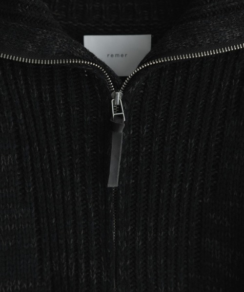 remer（リメール）の「loose half zip melange knit / ルーズハーフ 