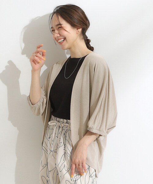 SHOO・LA・RUE（シューラルー）の「【UV/さらさらタッチ】女性らしさ漂う 5分袖ボレロカーディガン（カーディガン/ボレロ・レディース・ピンク系/ブラック/ベージュ/ライトブルー/ライトグレー・00）」の22枚目の写真